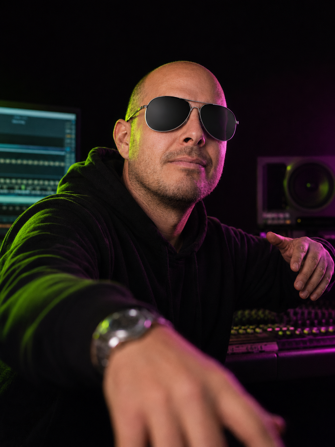 Portrait de John Scallon en studio